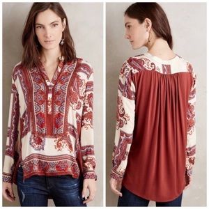 Anthropologie Tiny Nahara Boho Paisley Tunic Top